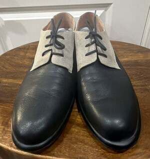 Naot Kedma Size 42 Black Leather Gray Suede Oxford Shoes